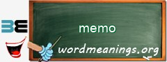 WordMeaning blackboard for memo